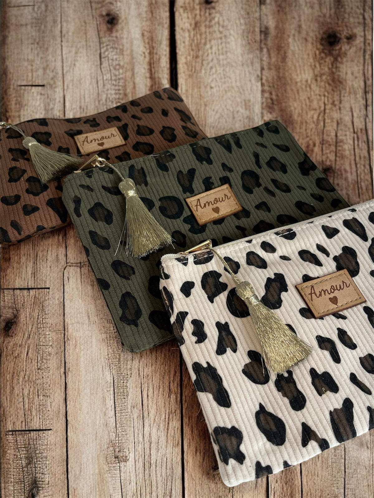 Pochette léopard amour