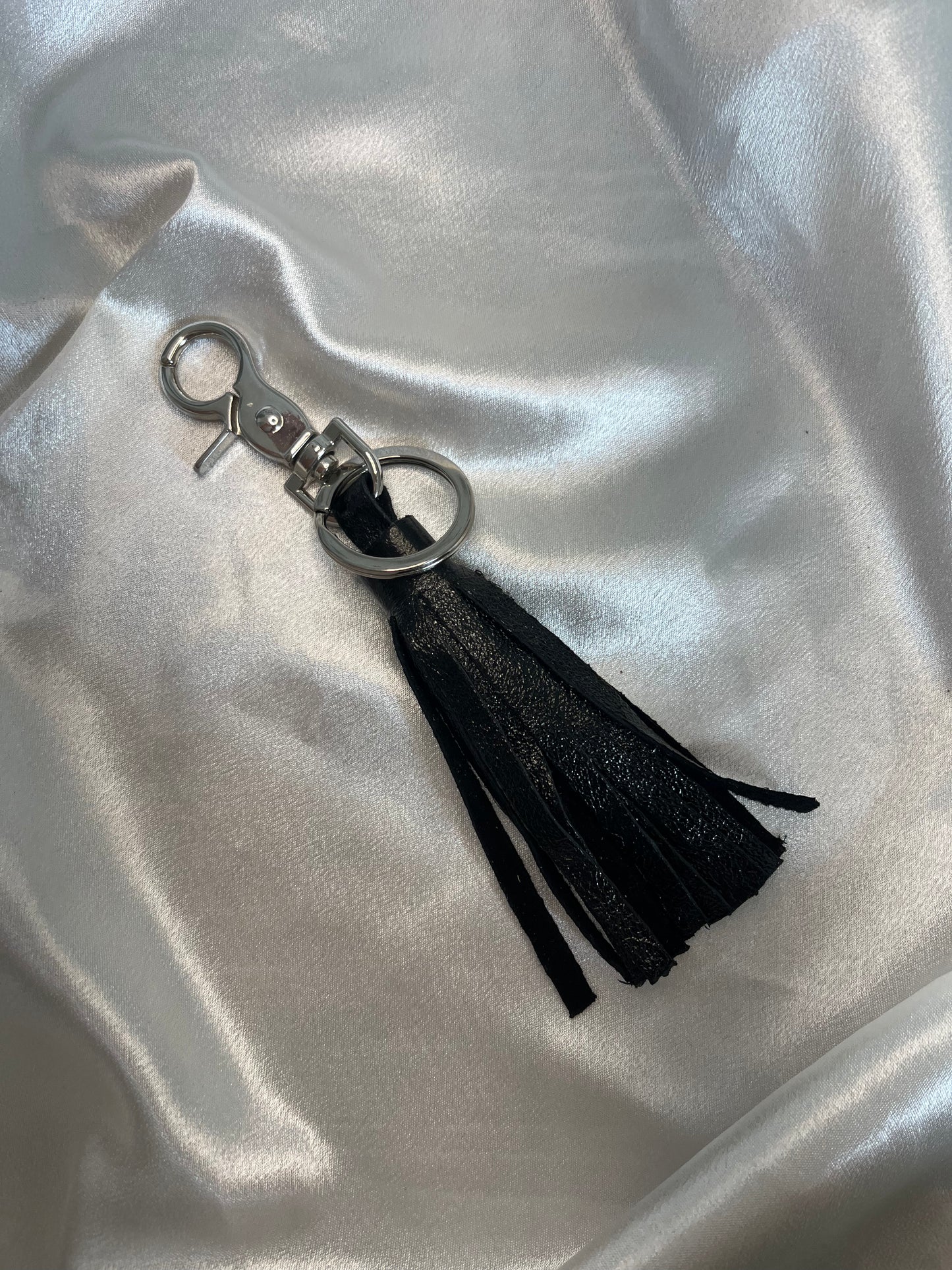 Porte-clés Pompons Cuir
