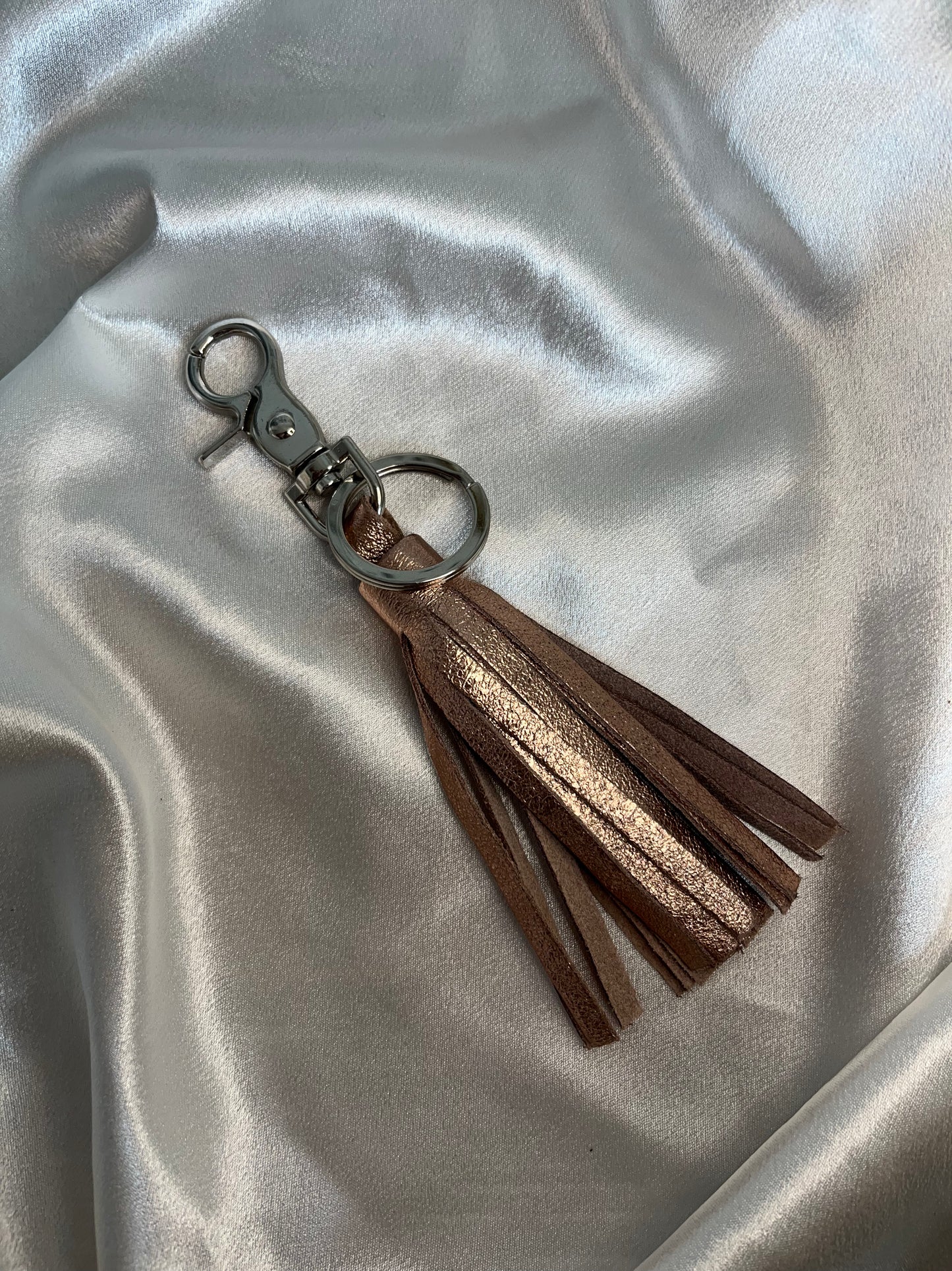 Porte-clés Pompons Cuir
