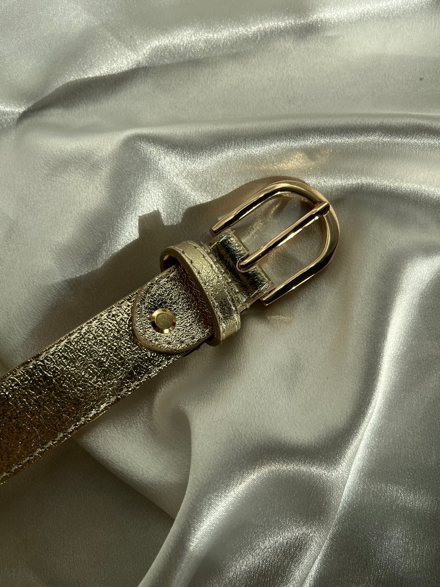 Ceinture Doré en Cuir