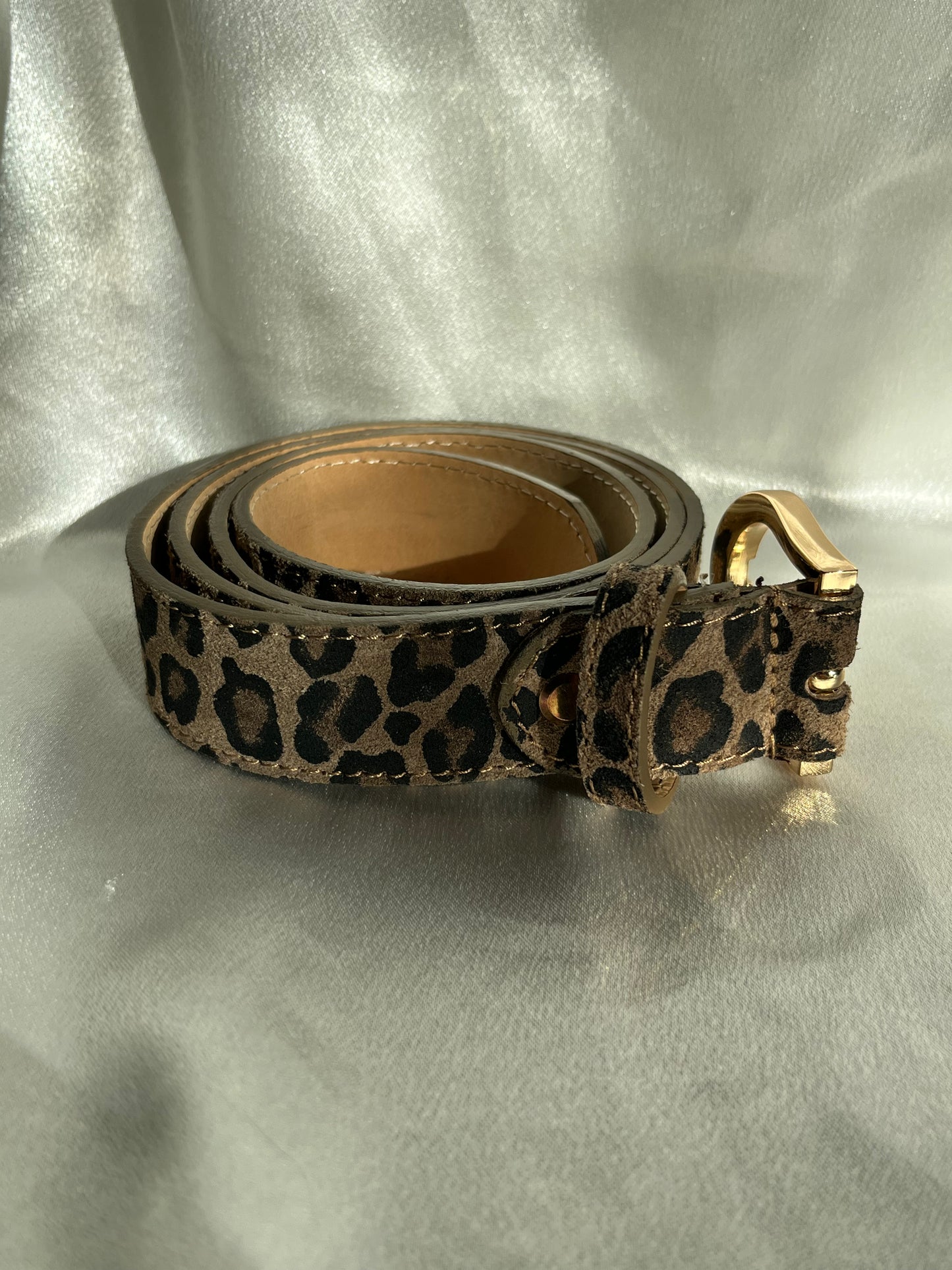 Ceinture cuir Léopard