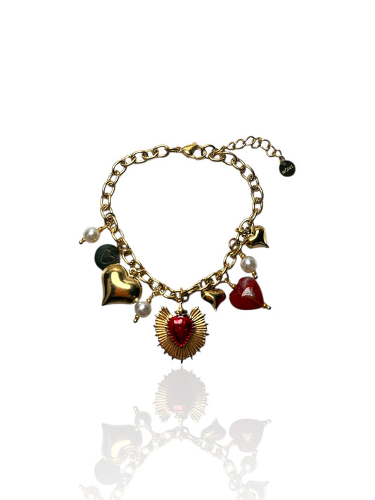 Bracelet charm’s RED